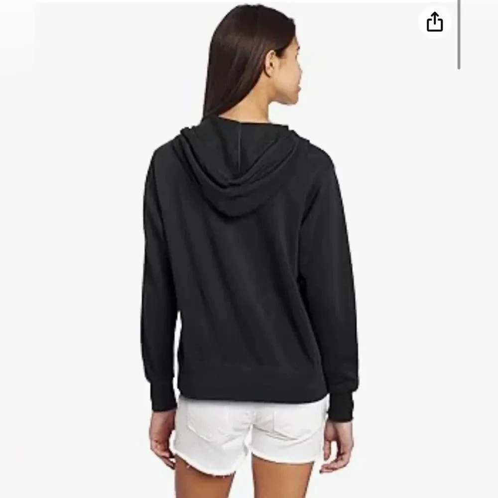 Roxy Proud 2 Full-Zip Hoodie Black Jacket New - Picture 2 of 16